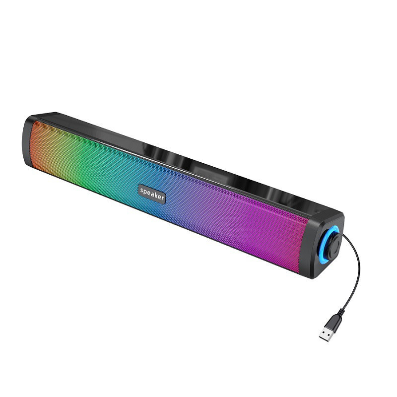 Barre de Son lumineuse et haut-parleur filaire USB E-1411 - Noir — ECO · Smarty Paris 18e